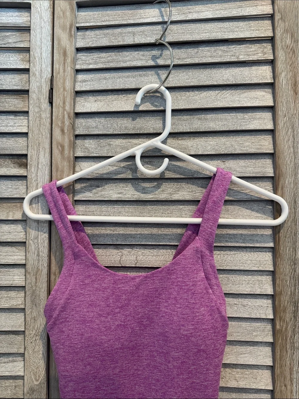 ALO Yoga Heathered Pink Purple Shade Scoop Tank Top Size XS